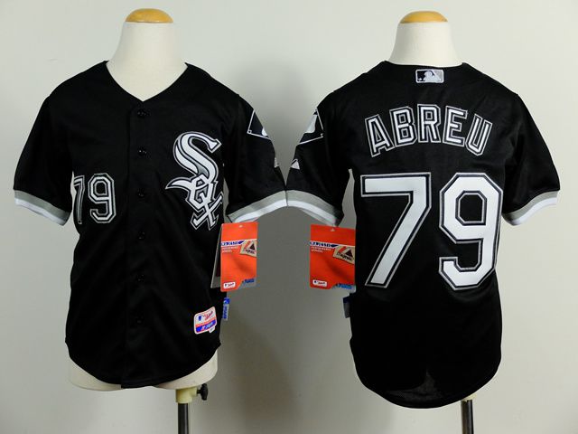 Youth Chicago White Sox 79 Abreu Black MLB Jerseys